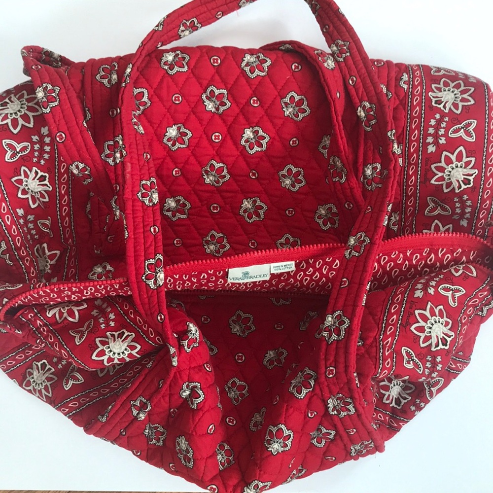 Vera Bradley Iconic Large Duffle in Red Bandana